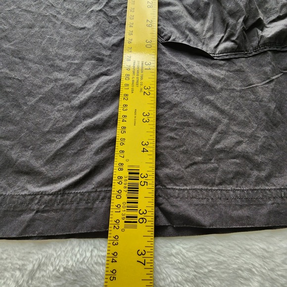 Boxfresh Shirt Dress Womens Medium Utility Gray Roll Tab Sleeve Cargo Pockets - Picture 12 of 16